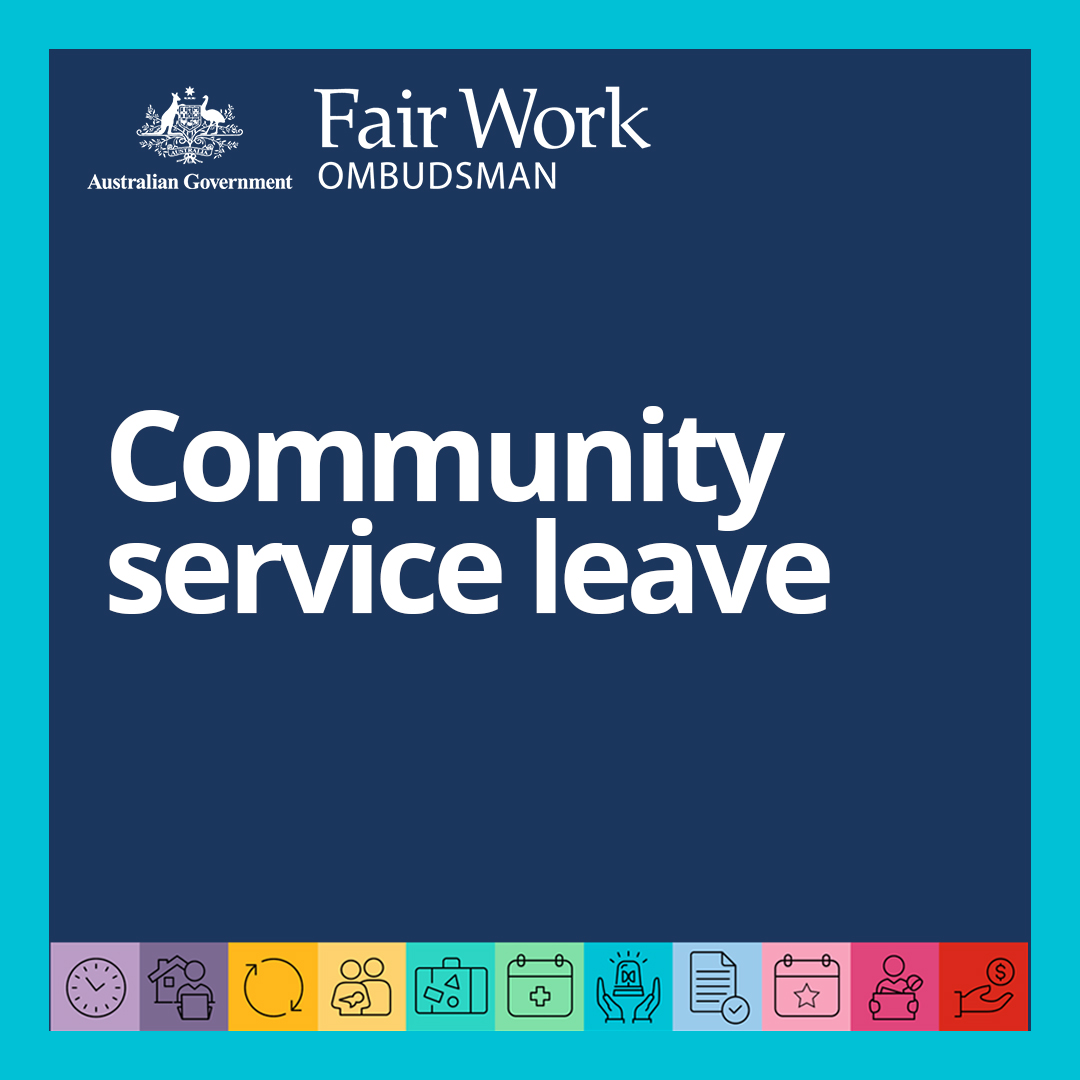 text reads Community service leave