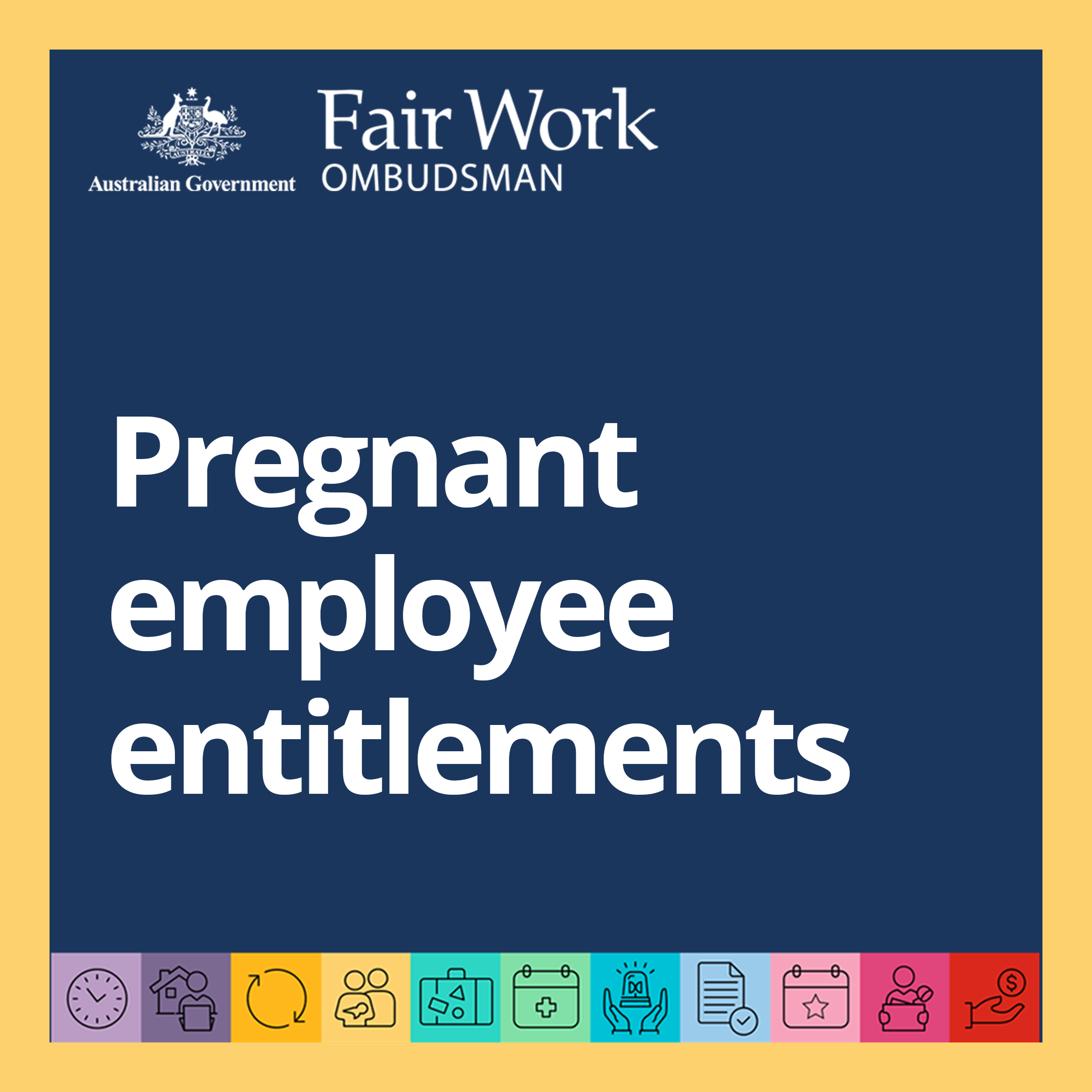 text reads Pregnant employee entitlements