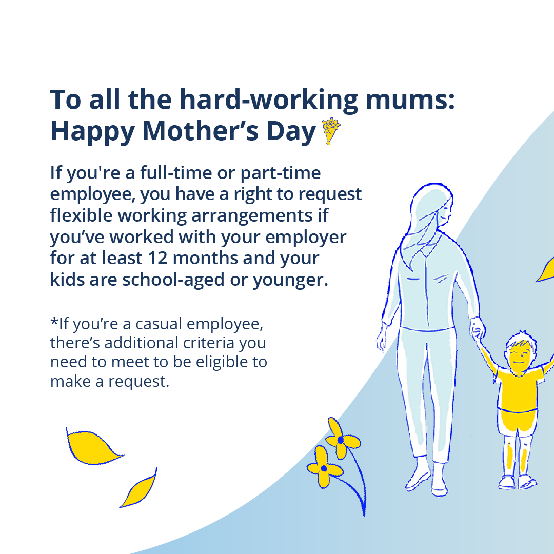 text describing flexible working arrangements for parents