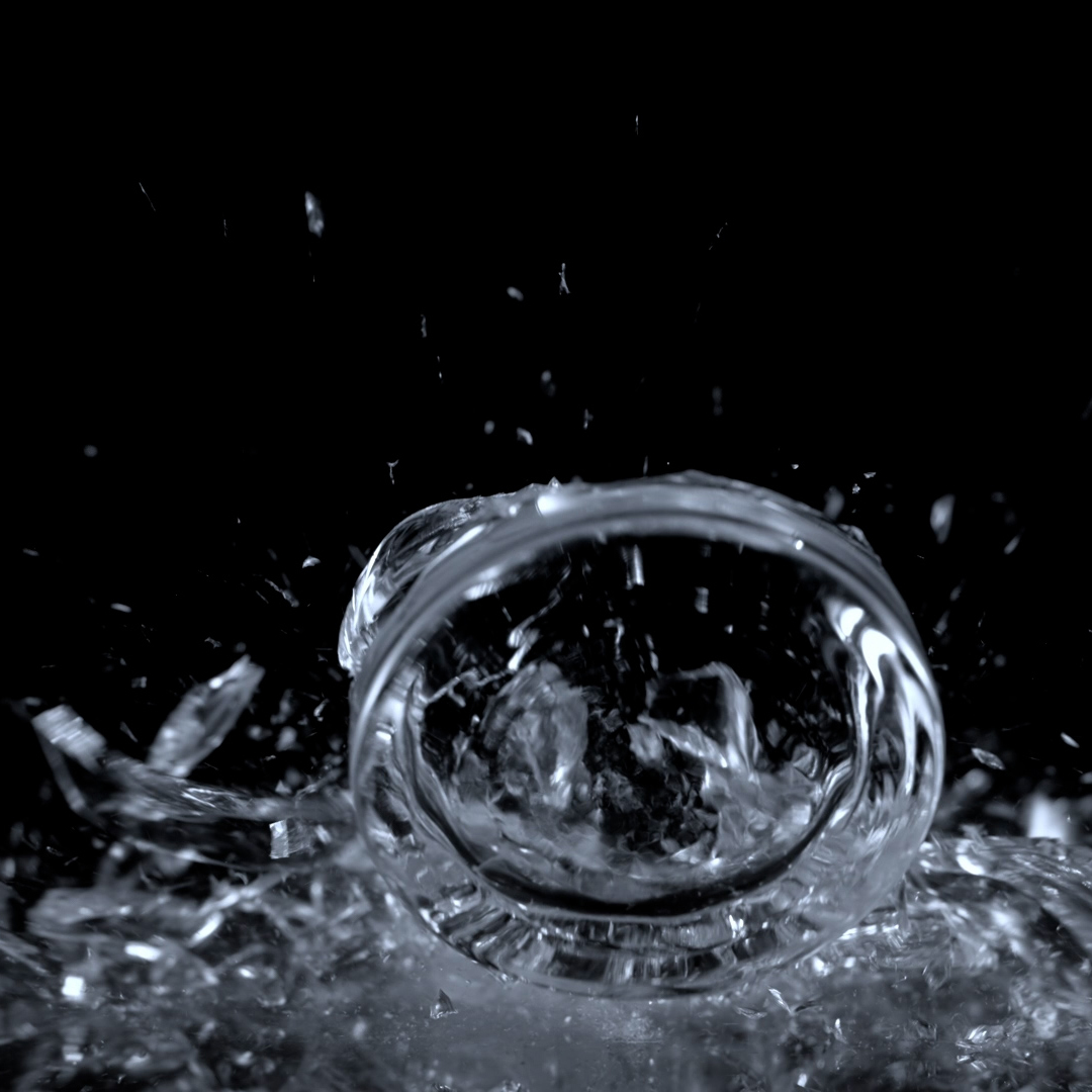 Image of glass breaking.