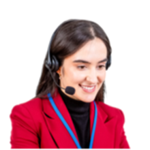 A Fair Work Ombudsman call centre employee wearing a headset and smiling